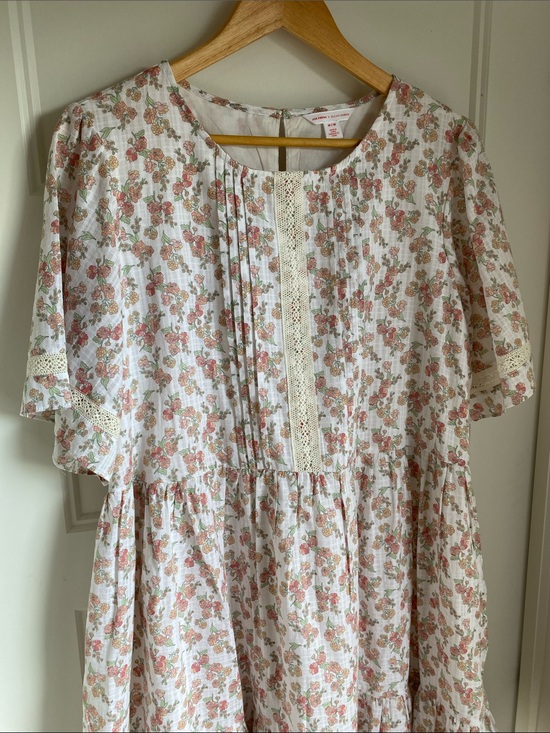 Joe Fresh Dresses & Skirts - Joe Fresh x Jillian Harris White Floral Tiered Dress with Peach Pink Accents